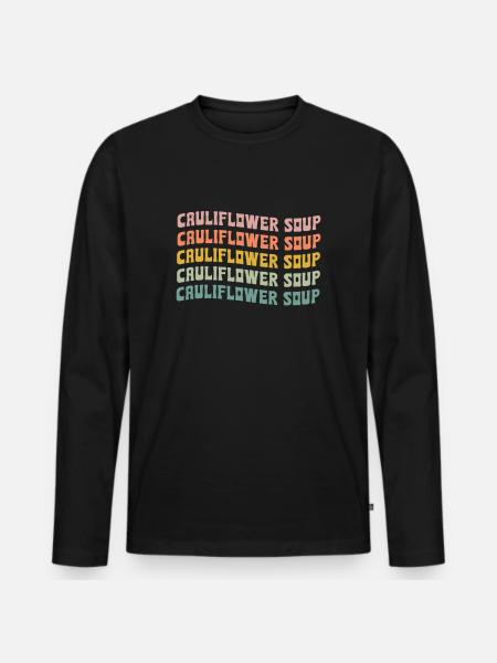 Cauliflower soup - Men's Premium Organic Long Sleeve Shirt - black
