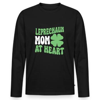 Kobold Mama - Männer Premium Bio Langarmshirt - Schwarz - Vorne - Nico (187cm)