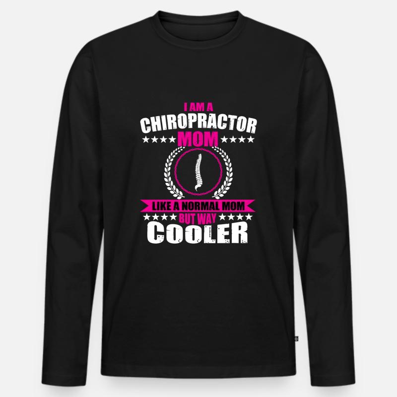 Chiropraktiker Mama - Männer Premium Bio Langarmshirt - Schwarz