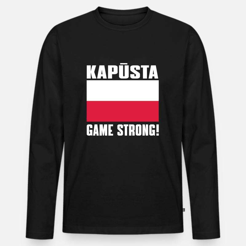Kapusta Game Strong - Männer Premium Bio Langarmshirt - Schwarz
