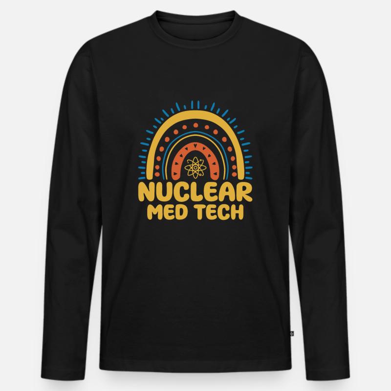 Nuklearmedizinischer Technologe Design - Männer Premium Bio Langarmshirt - Schwarz