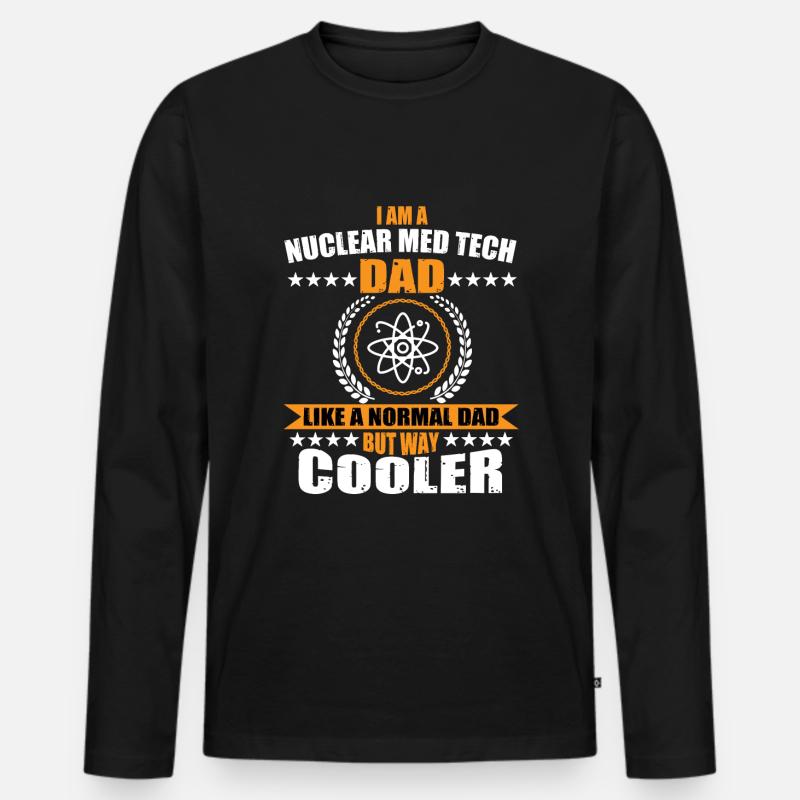 Nuklearmedizinischer Technologe Papa - Männer Premium Bio Langarmshirt - Schwarz