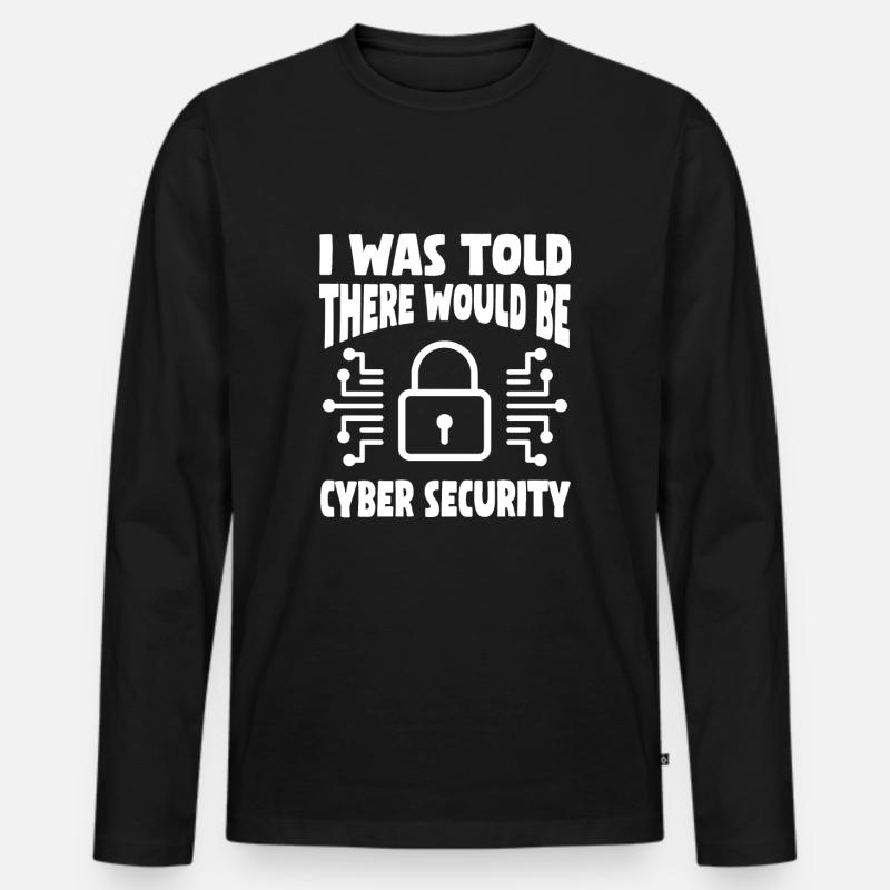 Cyber Best PrCyber Security T-shirt - Männer Premium Bio Langarmshirt - Schwarz