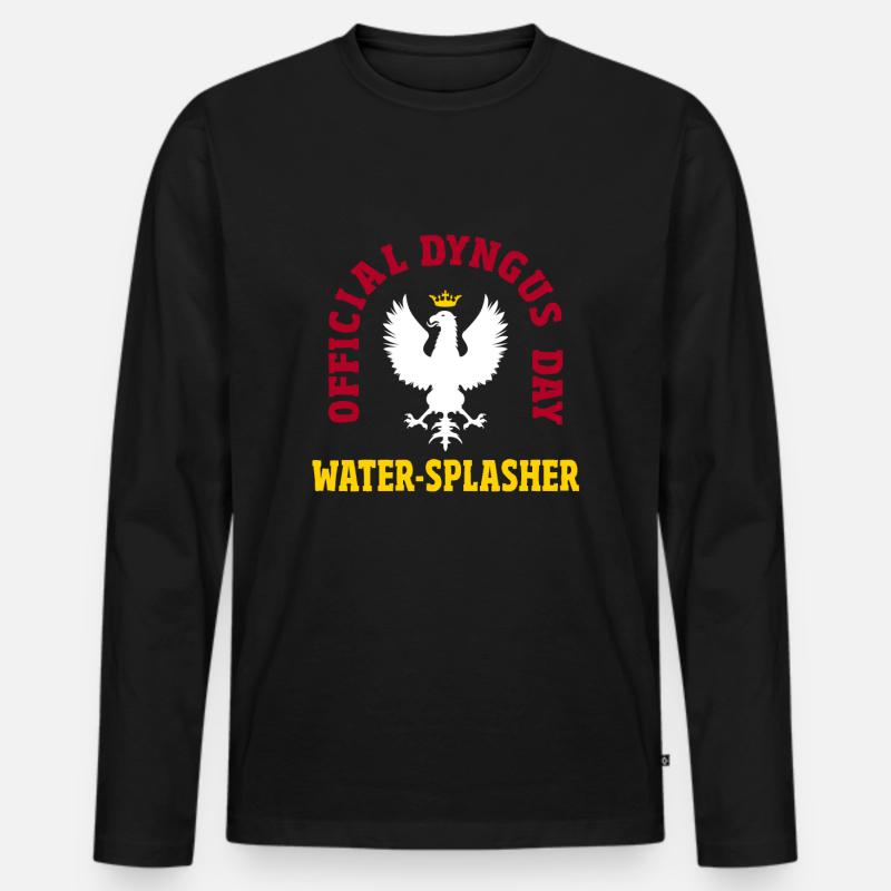 PolniscŚmigus-Dyngus Wasserspritzer - Männer Premium Bio Langarmshirt - Schwarz
