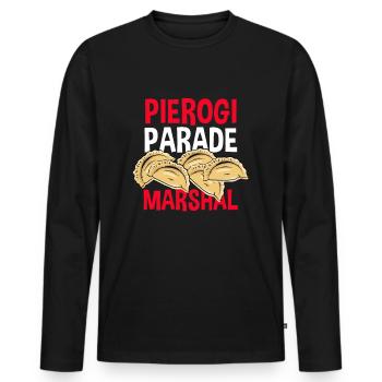 Américain d’origine polonaiseDyngus Day Pierogi Parade Marshal - T-shirt manches longues Premium bio Homme - noir - Devant - Nico (187cm)