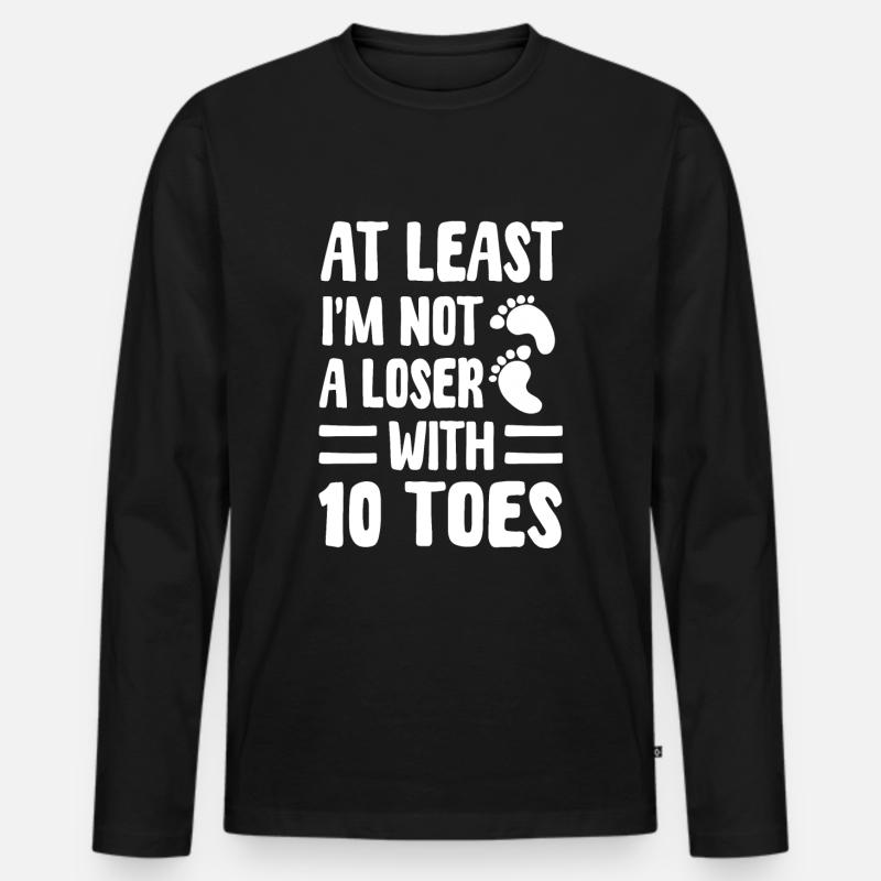 PflegeZehenamputation - Männer Premium Bio Langarmshirt - Schwarz