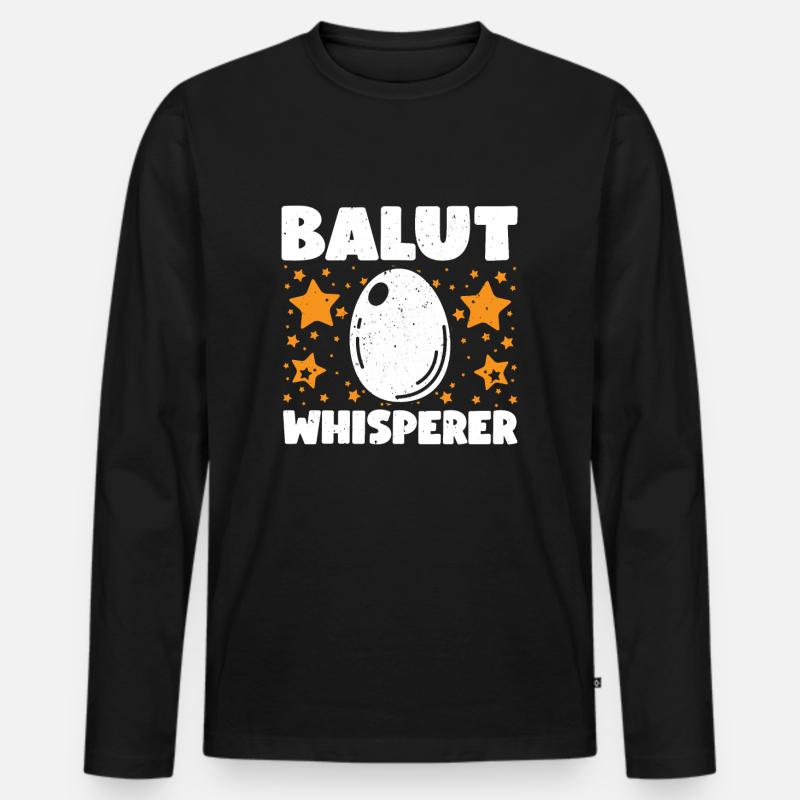Balut Flüsterer - Männer Premium Bio Langarmshirt - Schwarz