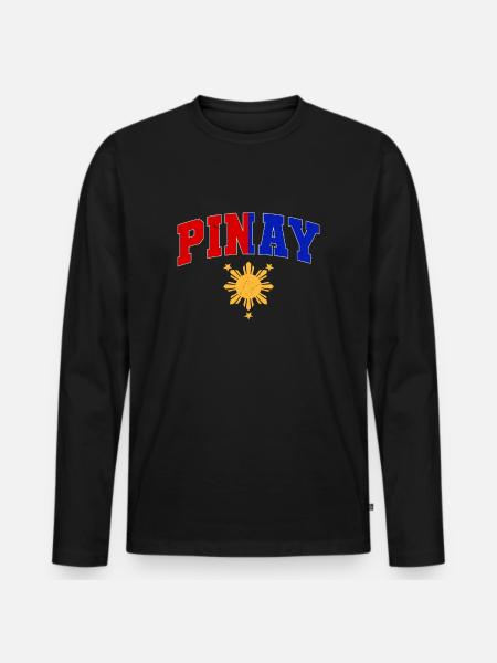 Philippines – Pinay - T-shirt manches longues Premium bio Homme - noir