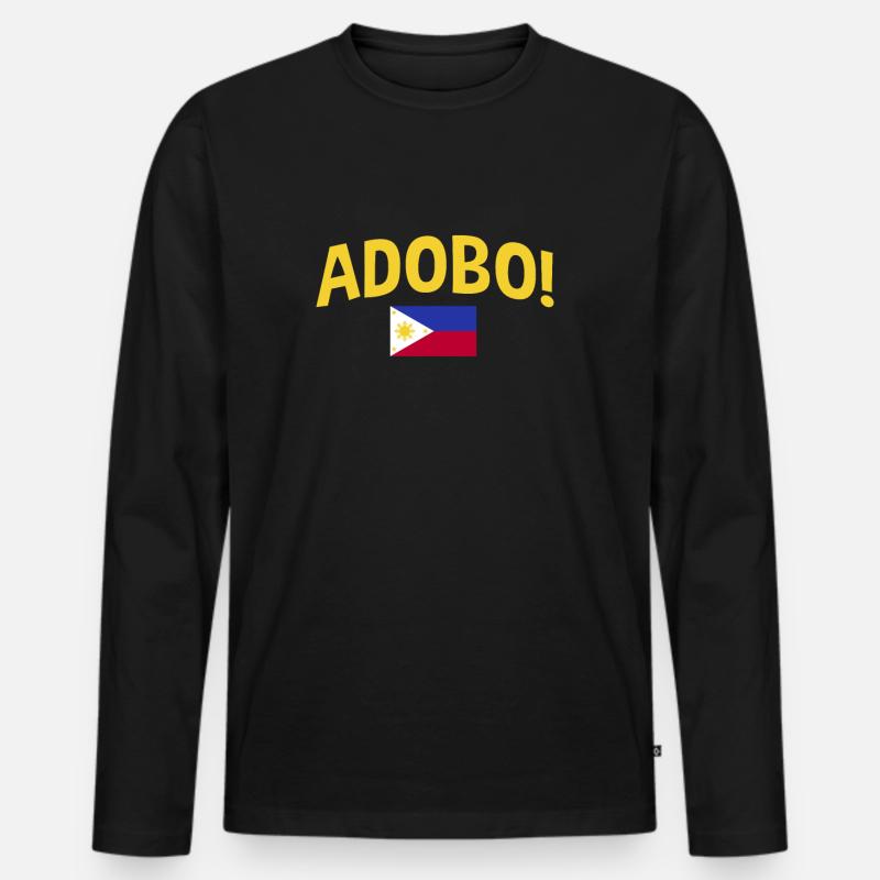 Conception de drapeau Adobo philippin - T-shirt manches longues Premium bio Homme - noir