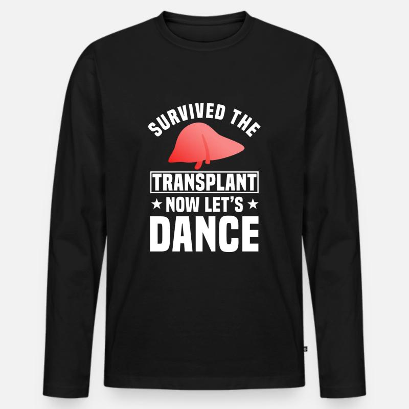Lebertransplantations Humor - Männer Premium Bio Langarmshirt - Schwarz