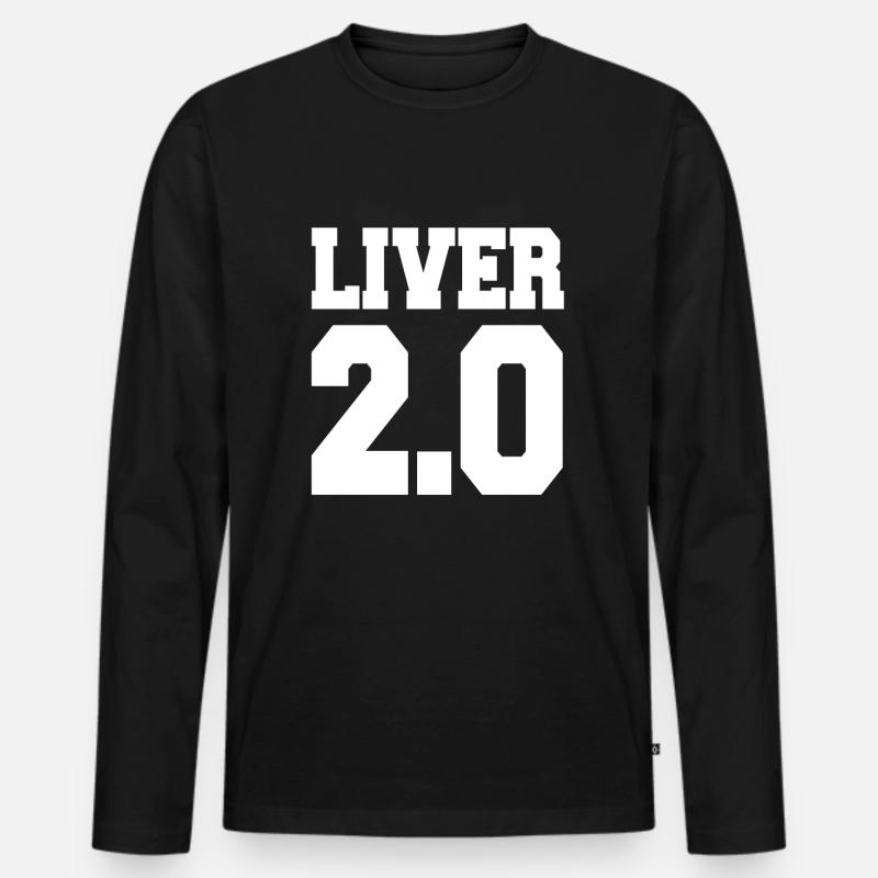 Leber 2.0 - Männer Premium Bio Langarmshirt - Schwarz