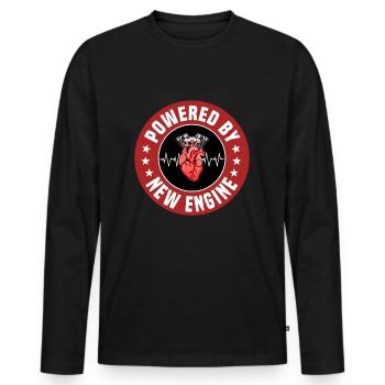 Greffe de minerai drôle cadeau - T-shirt manches longues Premium bio Homme - noir - Devant - Nico (187cm)