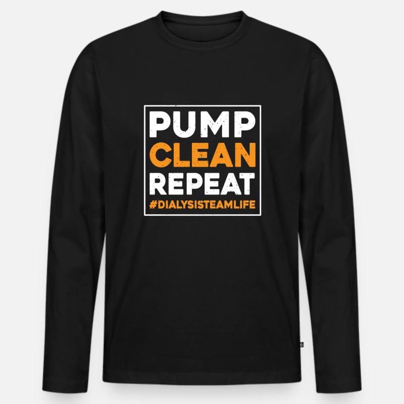 Dialyse Team Geschenk - Männer Premium Bio Langarmshirt - Schwarz
