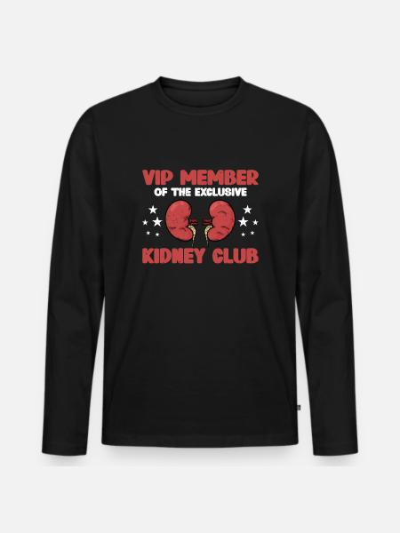 Dialysis VIP Member - Men's Premium Organic Long Sleeve Shirt - black