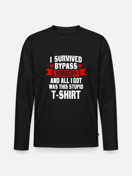 Bypass surgery t-shirt - Men's Premium Organic Long Sleeve Shirt - black