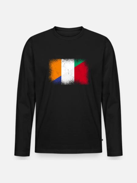 Côte d'Ivoire Farnreich - Men's Premium Organic Long Sleeve Shirt - black