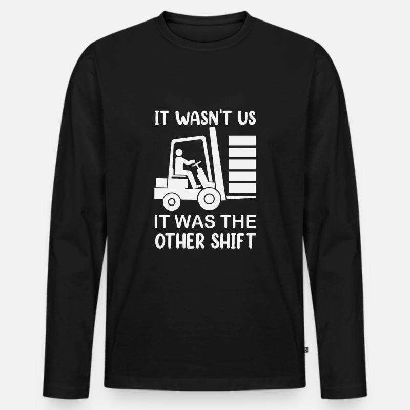 Gabelstaplerfahrer Gabelstaplerfahrer - Männer Premium Bio Langarmshirt - Schwarz