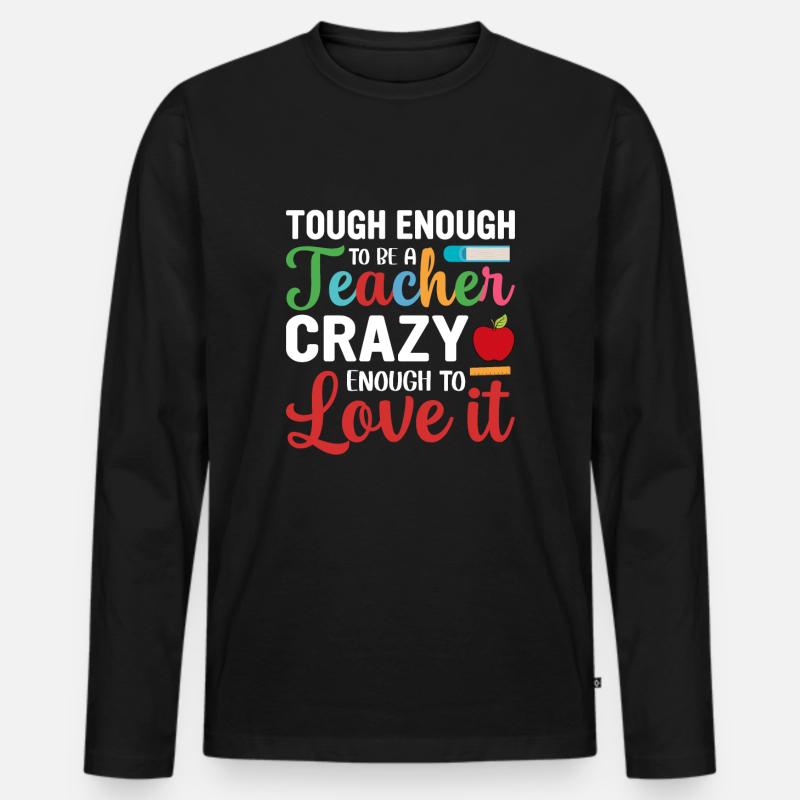 Lehrer - Männer Premium Bio Langarmshirt - Schwarz