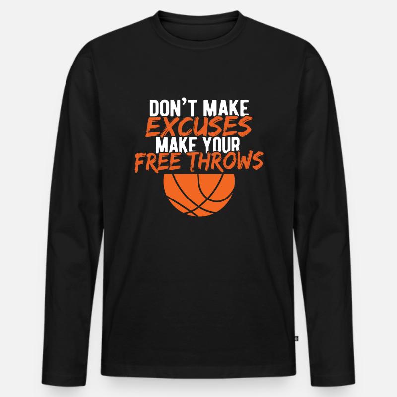 Basketball - Männer Premium Bio Langarmshirt - Schwarz