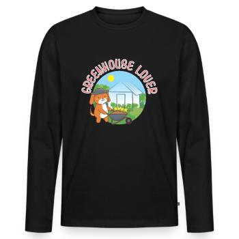 Greenhouse lover - Men's Premium Organic Long Sleeve Shirt - black - Front - Nico (187cm)