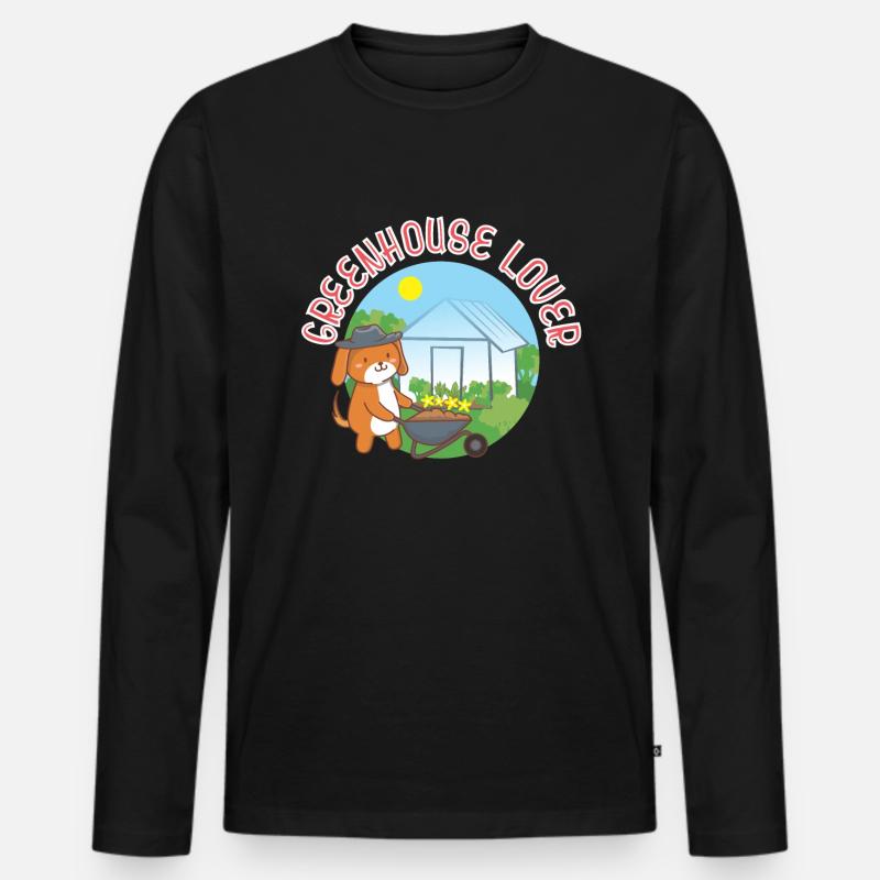Liebhaber des Gewächshauses - Männer Premium Bio Langarmshirt - Schwarz