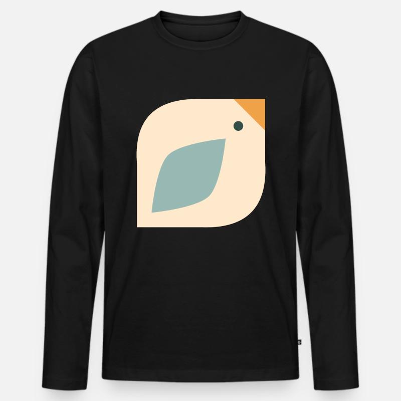 Süßer Vogel - Männer Premium Bio Langarmshirt - Schwarz