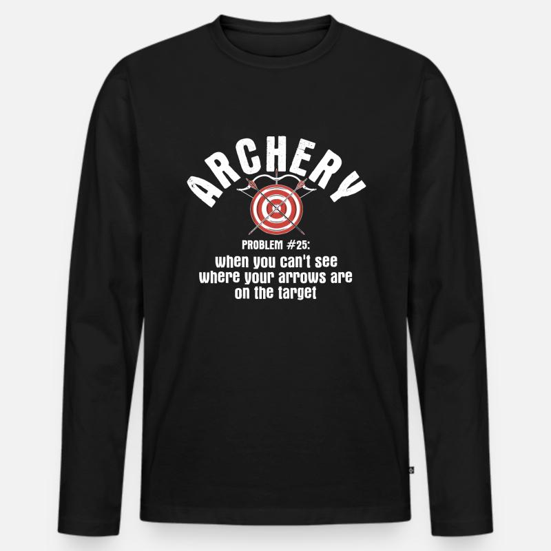 Bogenschießen Archery - Männer Premium Bio Langarmshirt - Schwarz