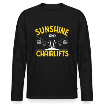 Skiurlaub Spruch Für Ski Skifahrer - Männer Premium Bio Langarmshirt - Schwarz - Vorne - Nico (187cm)