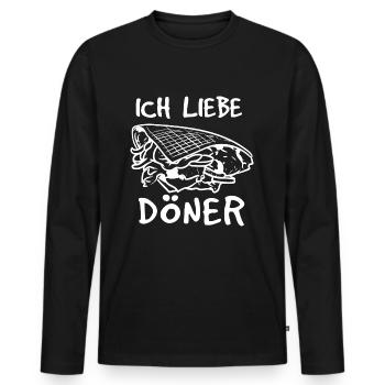 Döner Ich Liebe Döner Für Döner Liebhaber Essen - Männer Premium Bio Langarmshirt - Schwarz - Vorne - Nico (187cm)