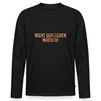 Ne bavardez pas, faites dire à l'artisan - T-shirt manches longues Premium bio Homme - noir - Devant - Nico (187cm)
