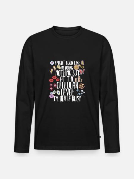 Funny Biology Biology Teacher Gift Idea - Men's Premium Organic Long Sleeve Shirt - black