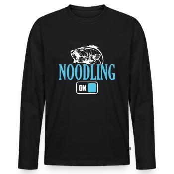 Fischer-Nudeln-Modus an - Männer Premium Bio Langarmshirt - Schwarz - Vorne - Nico (187cm)