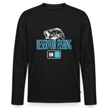 Mode de pêche du réservoir Fisherman activé - T-shirt manches longues Premium bio Homme - noir - Devant - Nico (187cm)