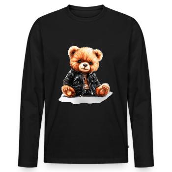 The bears are on the loose! - Men's Premium Organic Long Sleeve Shirt - black - Front - Nico (187cm)