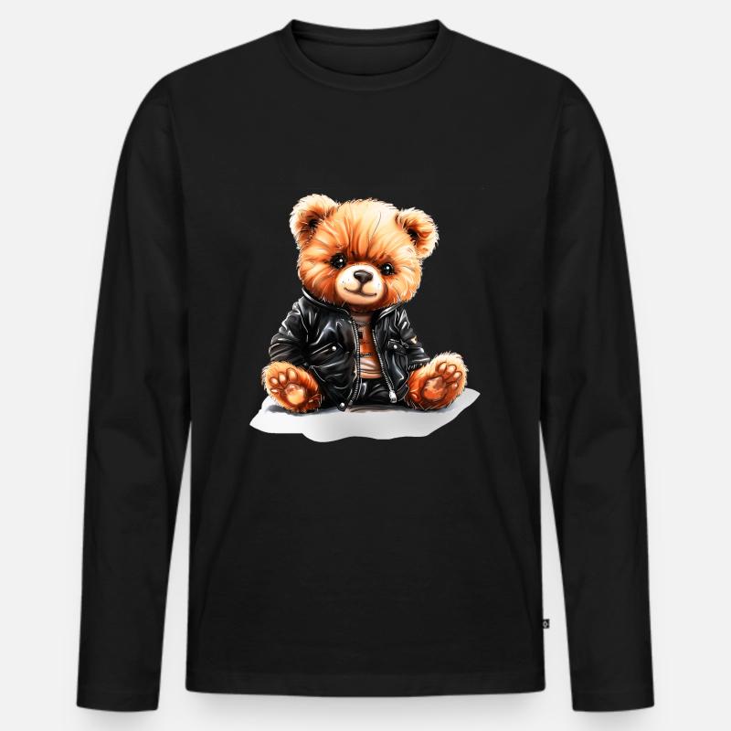Die Bären sind los! - Männer Premium Bio Langarmshirt - Schwarz