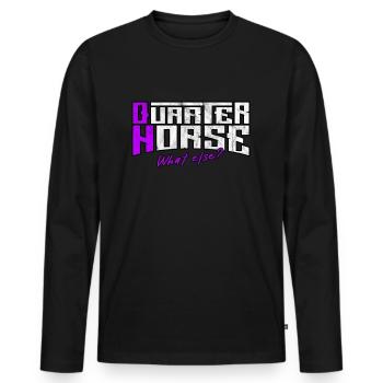 Quarter Horse Western Pferdemädchen cadeau - T-shirt manches longues Premium bio Homme - noir - Devant - Nico (187cm)
