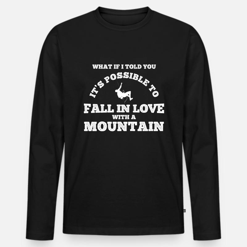 Klettern Bouldern - Männer Premium Bio Langarmshirt - Schwarz