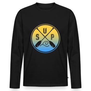 Stand Up Paddle - Men's Premium Organic Long Sleeve Shirt - black - Front - Nico (187cm)