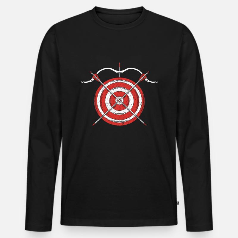 Bogenschießen Archery - Männer Premium Bio Langarmshirt - Schwarz