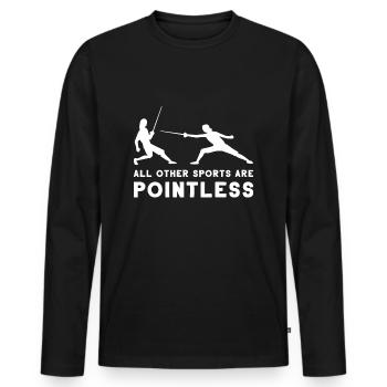 Fencing Fencer Futile sword sword fighting - Men's Premium Organic Long Sleeve Shirt - black - Front - Nico (187cm)