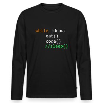 Programmierung Informatik Entwickler Programmierer - Männer Premium Bio Langarmshirt - Schwarz - Vorne - Nico (187cm)