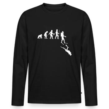 Tauchen Scuba Ozean Schnorcheln Taucher Geschenk - Männer Premium Bio Langarmshirt - Schwarz - Vorne - Nico (187cm)