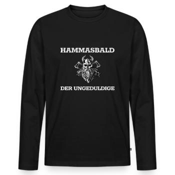Hammasbald Ungeduldig Mythologie Odin Geschenk - Männer Premium Bio Langarmshirt - Schwarz - Vorne - Nico (187cm)