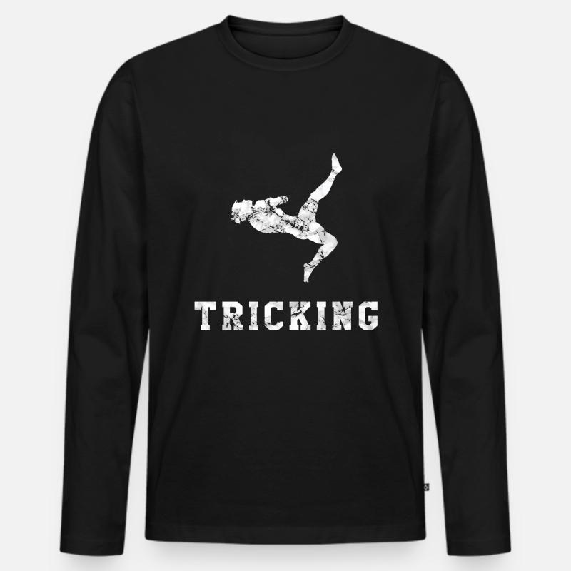 Tricking - Männer Premium Bio Langarmshirt - Schwarz