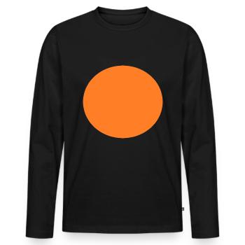 Circle orange color round shape gift - Men's Premium Organic Long Sleeve Shirt - black - Front - Nico (187cm)