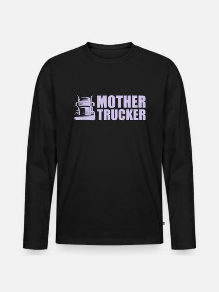 mère Trucker - T-shirt manches longues Premium bio Homme - noir