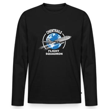 chemtrails - T-shirt manches longues Premium bio Homme - noir - Devant - Nico (187cm)