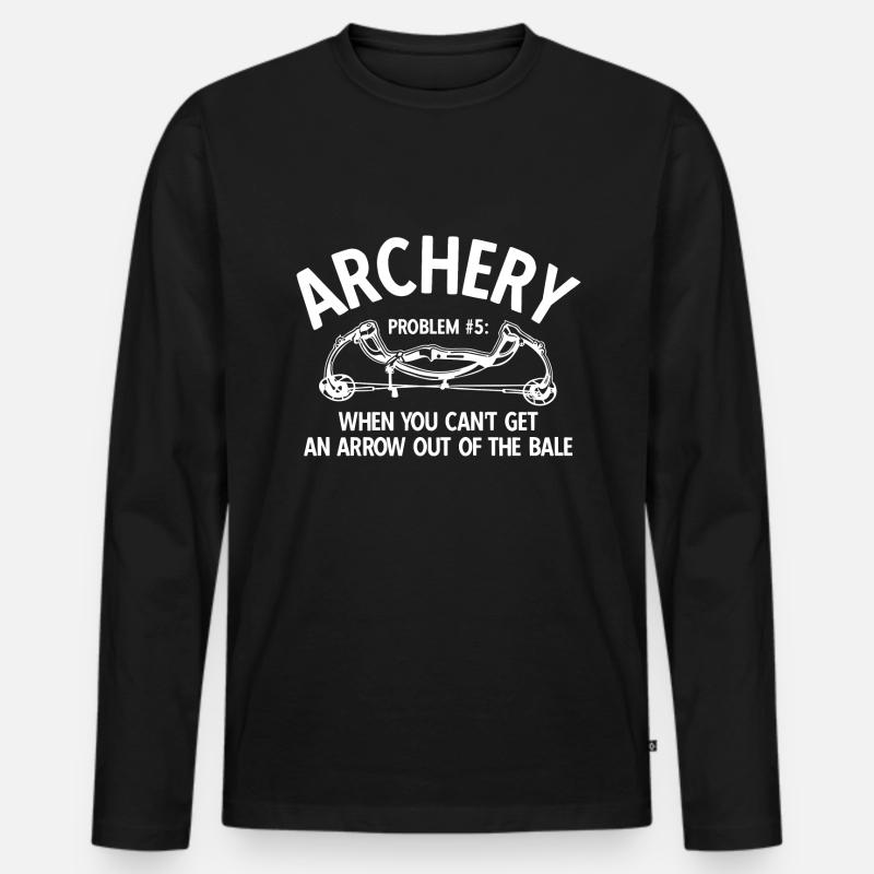Bogenschießen Archery - Männer Premium Bio Langarmshirt - Schwarz