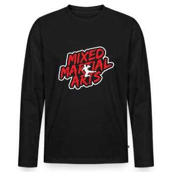Mixed Martial Arts MMA - Männer Premium Bio Langarmshirt - Schwarz - Vorne - Nico (187cm)