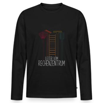 Leiter Rechenzentrum Gartengeräte Leiter Gärtner - Männer Premium Bio Langarmshirt - Schwarz - Vorne - Nico (187cm)